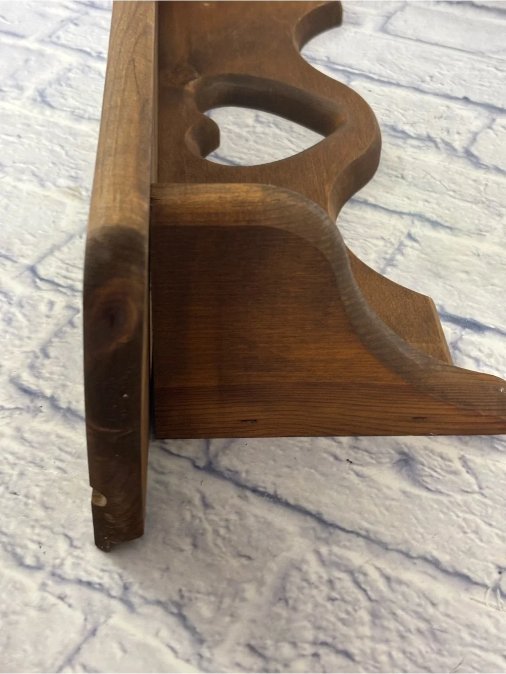 Vintage Wooden Wall Shelf • Heart Cutout • 24” • Primitive Peg Rack Cottage Core